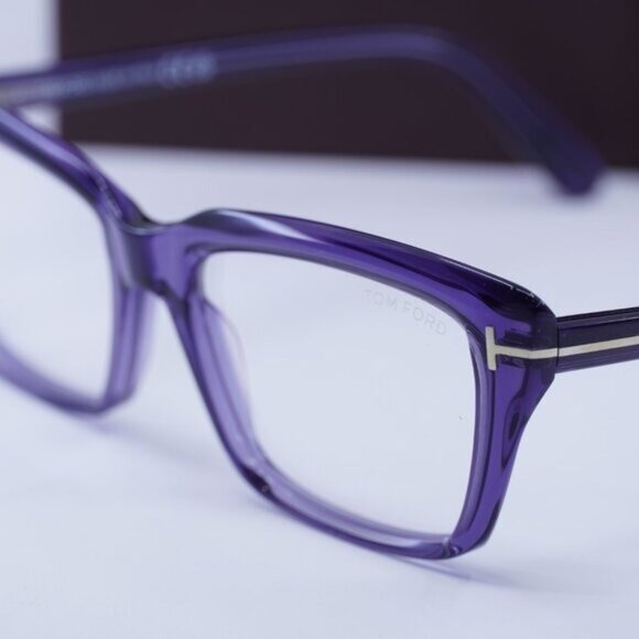 Tom Ford FT5894-B 081 Square Eyeglasses 56mm - Violet - Picture 3 of 10